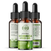 Moringa Seed Oil - 1oz - Pure Cold Pressed - Great for Skin, Hair, Nails. Including Vitamins & Minerals with Essential Proteins