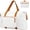 White, variant on 60L Travel Duffel Bag, Foldable Carry On Luggage Bag for Men Women, Large Packable Travel Bag Water Repellent & Tear Resistant, White