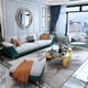 thumbnail image 4 of Light Luxury Sponge Sofa For Living Room Home Furniture Sets Luxury Simplicity French Designer Sectional Leather Sofa Armchair My Lux Decor Round, 4 of 11