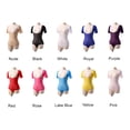 thumbnail image 4 of Long Sleeve Bodycon Gauze Top  Sheer Pure Mesh T Shirts Sexy Adult Bellydance Costumes Carnival Outfit Open Bust Leotard,Short,White,2- Summer,Semi-Opaque, 4 of 4