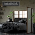 thumbnail image 3 of Red Lantern 5 ft. Tall Double Cross Shoji Screen - Walnut - 3 Panels, 3 of 6