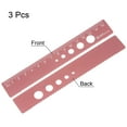 thumbnail image 4 of Uxcell Straight Ruler 15cm Metric Wave Edge with Hollow Circle Measuring Tool, Old Rose, 3 Pieces, 4 of 5
