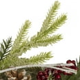 thumbnail image 6 of Northlight Icy Winter Foliage and Plaid Bow Artificial Christmas Twig Wreath, 23 inch, Unlit, 6 of 6