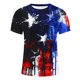 thumbnail image 4 of Blusas y camisas de manga corta con cuello en V, moda de verano, camiseta informal de cuello redondo estampada para hombre, top de algodón de imitación para hombre, 4 of 5
