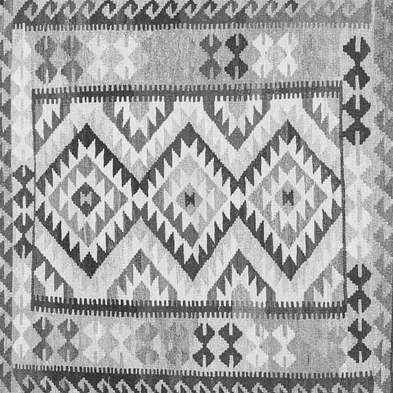 Ahgly Company Indoor Square Southwestern Gray Country Area Rugs, 4' Square