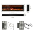thumbnail image 4 of Mondawe 60" Electric Fireplace  Insert/Wall Mount, Remote/Alexa/App Control, Low Noise, Timer, Touch Screen, Adjustable Lights & Flames, 4 of 12