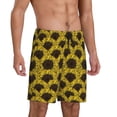 thumbnail image 2 of Kdxio Sunflowers 3 Print Mens Sleep Shorts Bottoms Soft Comfy Pajama Wear Pants with Drawstring Pockets, 2 of 5