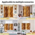 thumbnail image 6 of Burnt Orange Ombre Kitchen Curtains 63 Inch Length, Abstract Art Moire Ocean Waves Grommet Top Bedroom Living Room Curtains, Light Filtering Cafe Curtain Drapes 2 Panels Set 104''x63'', 6 of 9
