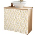 thumbnail image 2 of Orange Flower Leaf Cabinet Curtains 35"W x 35"L, Botanical Plant Floral Tree Branch Sink Skirt for Bathroom Vanity Kitchen Self Adhesive, Dust-Proof Privacy Curtain for Shelves Closet Laundry Pantry, 2 of 9
