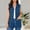 Blue, variant on Women's Long Knit Cardigan Vest with Pockets Machine Washable Casual Sleeveless Open Front Draped Duster Vest