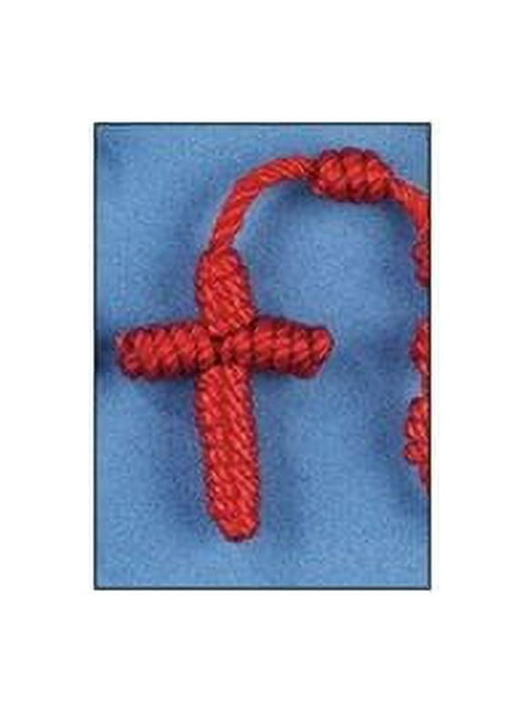 Ddi Red Knotted Cord Rosary