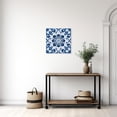 thumbnail image 3 of ZHONGYUTONG Abstract Canvas Wall Art Navy Blue Mandala Picture Flower Pattern Painting Print Modern Artwork for Living Room Decor Framed (12.00" x 12.00"), 3 of 5