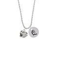 thumbnail image 2 of Delight Jewelry Silvertone Small Panther - Mascot Silvertone Script Initial Disc - Q - Charm Necklace, 20"+3", 2 of 4