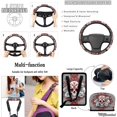 thumbnail image 4 of KUIFORTI Rose Skull Car Seat Covers Full Set Non Slip 15 Pack Automotive Rear Front Seat Protector Soft Easy Installation Comfortable Suitable for Cars, SUV and Trucks, 4 of 6
