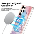 thumbnail image 2 of TECH CIRCLE Strong Magnetic Samsung Galaxy S22 Case, Compatible with MagSafe Military Grade Drop Protection Colorful Marble Slim Phone Cover for Galaxy S22 6.1" 2022,Blue Marble, 2 of 6