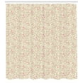 thumbnail image 3 of Ambesonne Pink Floral Shower Curtain, Curlicue Leafy Flowers, 69"Wx75"L, Beige Pale Pink, 3 of 3