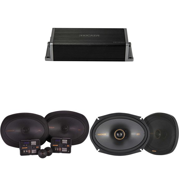 Kicker 47KEY2004 4-Channel DSP Smart Amp w/ 51KSS 6x9" & 6x9" Audio Upgrade Bundle
