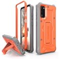 thumbnail image 1 of ArmadilloTek Vanguard Case Compatible with Samsung Galaxy S20 (6.2 inches) Military Grade Full-Body Rugged with Built-in Kickstand [Screenless Version] - Orange, 1 of 4