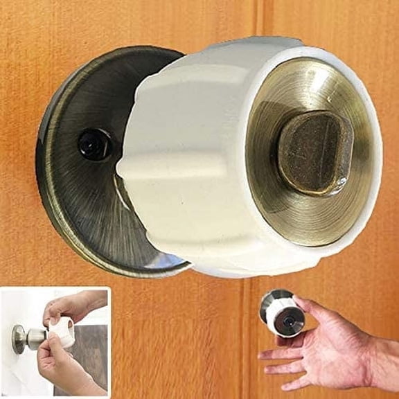 Enjoy Cover - 4 Pack Silicone Door Knob Grips Nonslip Arthritis & Senior Living Aids Fits All Door Knob Universal Size