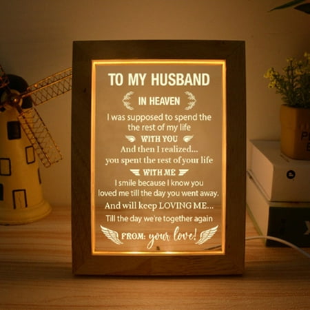 Image of Romantic Gifts for Anniversary，USB Acrylic Desktop Photo Frame Small Table Lamp，Birthday Gifts for Wife Husband Daughter Anniversary， Very Memorable
