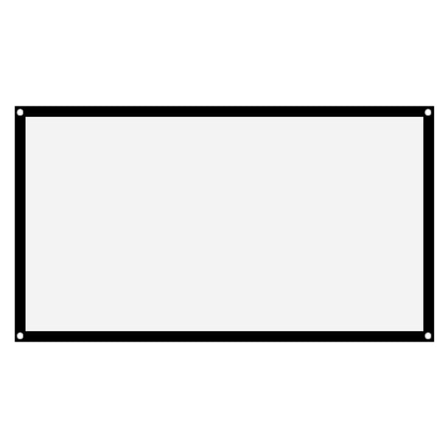Pantalla de proyector blanca sin arrugas Pantalla de proyección Pantallas de proyección blancas Pantalla de proyección 16:9 Cortina de proyector Espesar 16:9 Portátil Sin