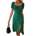 thumbnail image 1 of FASHIONWT Summer Classic Boho Polka Dot Midi Dress Women, 1 of 4