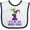 White and Navy, variant on Inktastic Childs First Mardi Gras Boys or Girls Baby Bib