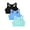 ARUBA BLUE/CORNFLOWER BLUE/BLACK, variant on Women's Tank Style Cotton Sports Bra, 3-Pack, Style- 9012