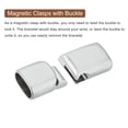 thumbnail image 3 of Uxcell 12mm x 6mm Flat Leather Clasps, 2Pcs Flat Closure End Caps, Stainless Steel Crafts (Silver), 3 of 7