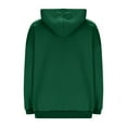 thumbnail image 5 of YOIAVAIOY Womens Plus Size Hoodies Cozy Fleece Hooded Sweatshirt Solid Pullover Hoodies with Kangaroo Pocket Army Green M, 5 of 7