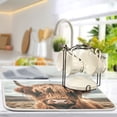 thumbnail image 5 of A Highland Cow Dish Drying Mats Kitchen Mat Microfiber Counter Absorbent Dish Pad Drainer Rack 18"x24", 5 of 7