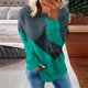 thumbnail image 1 of ICHUANYI Clearance Women's Fashion Printed Loose T-shirt Long Sleeves Blouse Round Neck Casual Tops Sweatshirt Hoodies(Army Green, L) ICHUANYI WER2023081511123, 1 of 5