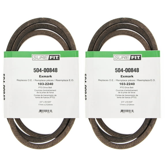 SureFit PTO Drive Belt Exmark 103-2240 Turf Tracer Hydro Walk-Behind 2PK