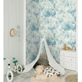 thumbnail image 2 of NextWall  Watercolor Flower Peel and Stick Wallpaper 20.5 in. W x 18 ft. L - Seaglass, 2 of 8