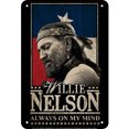 thumbnail image 1 of Placa Metal Vintage Willie Nelson Músico Pintura Hierro Rectangular 20x30cm, 1 of 9