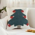 thumbnail image 5 of Moocorvic Christmas Red Pillow Covers 18x18, Velvet Embroidered Winter Decorative Cushion Covers for Couch Sofa Bed, 5 of 7