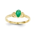 thumbnail image 1 of 10K Yellow Gold Emerald Diamond Ring, 1 of 2