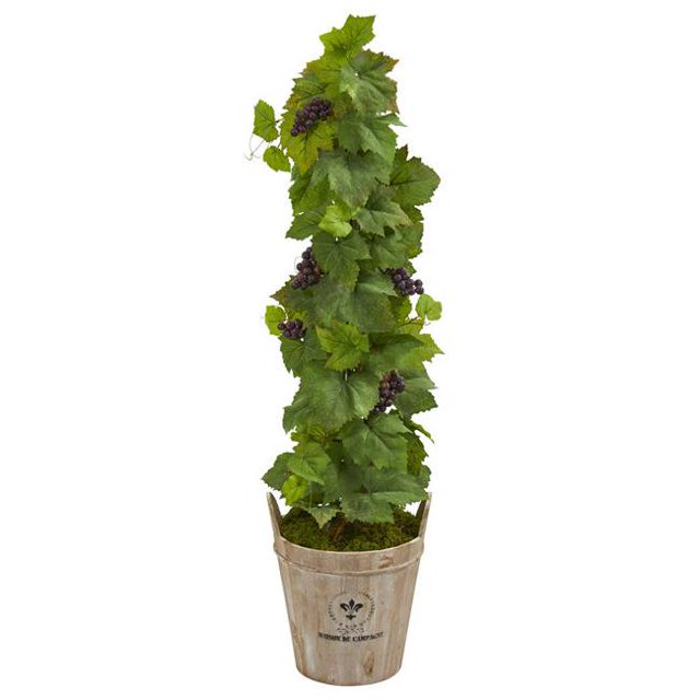 Nearly Natural 6436 3.5 ft. Grape Artificial Plant in Barrel Planter