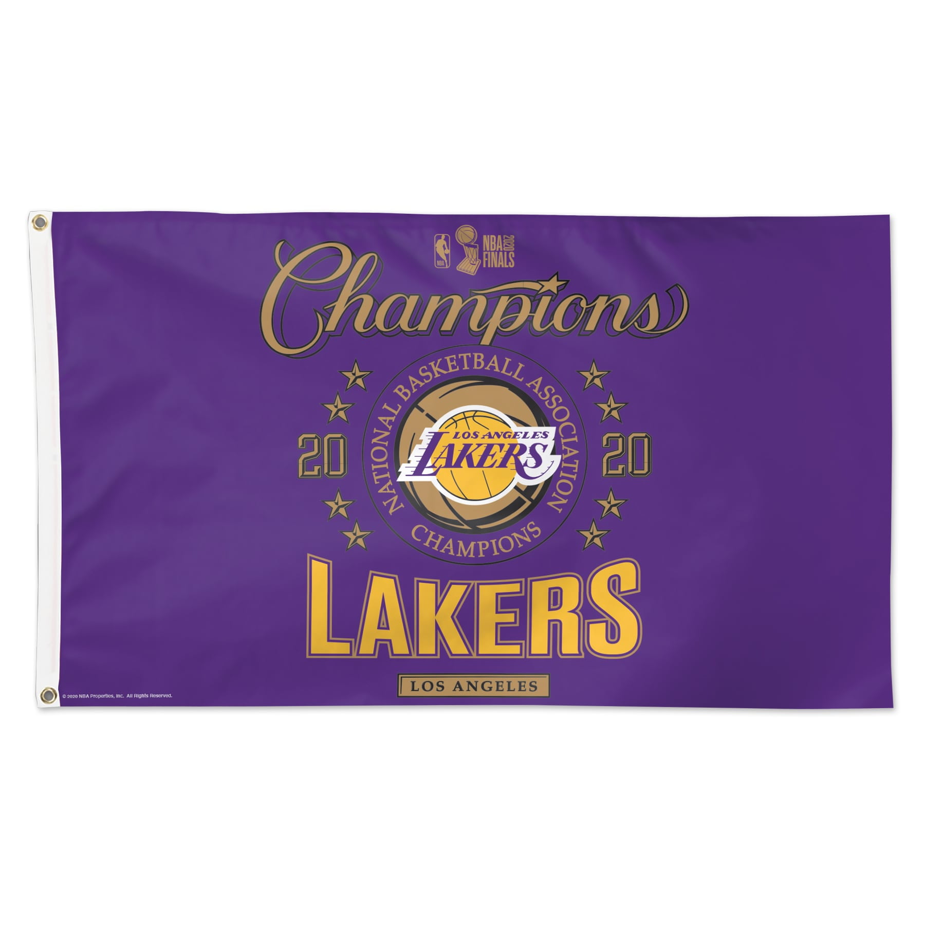 LOS ANGELES LAKERS BLACK AND GOLD 3X5 FLAG 