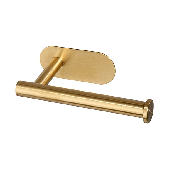 XMMSWDLA Adhesive Stainless Steel Bathroom Toilet Paper Holder for Bathroom & Kitchen304 Stainless Steel Tissue Holder Bathroom Wall-Mounted Roll Paper Rack Toilet Punch-Free Toilet Paper Rack Gold