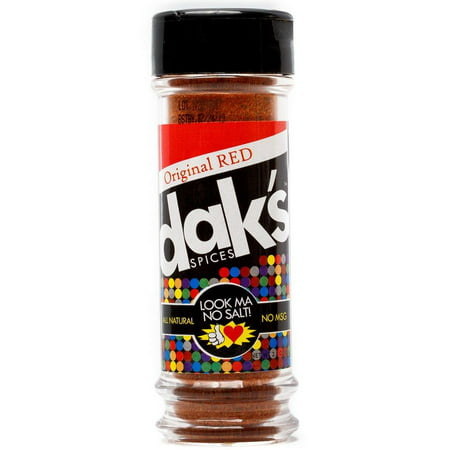 DAK's Original Red â?? 100% salt free! Deliciously spice up your diet with this seasoning containing 0% sodium! Grill steak and poultry with freedom from salt, low salt, and low