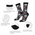 thumbnail image 4 of Balery Cute ghost in the flowers Calcetas Largas con Estampado para Hombre y Mujer – Suaves y Transpirables, Talla Única (US 5-11), 4 of 6
