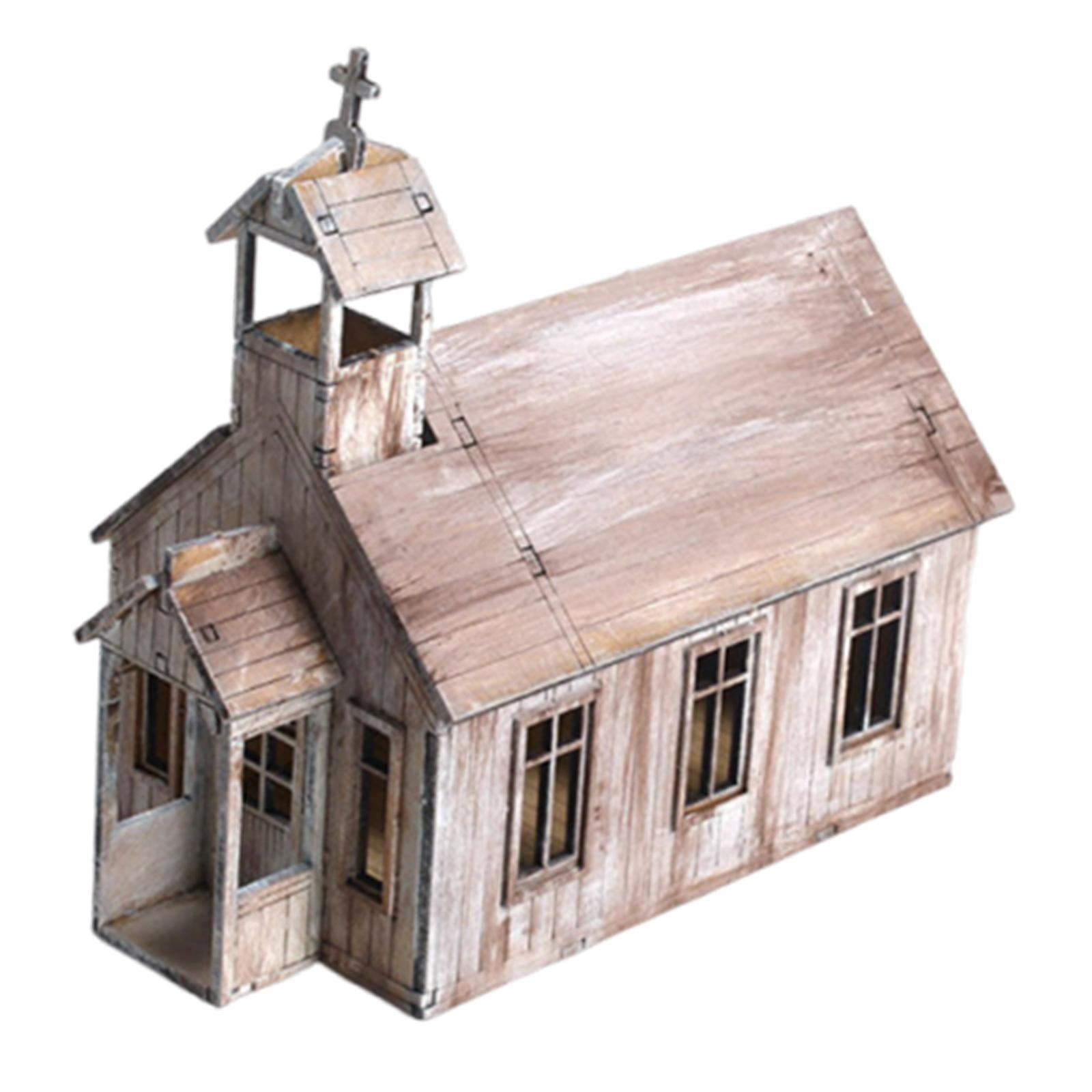 Architecture Model House Puzzle Educational Wooden Design for Children and Adults Collectible Diorama Decor