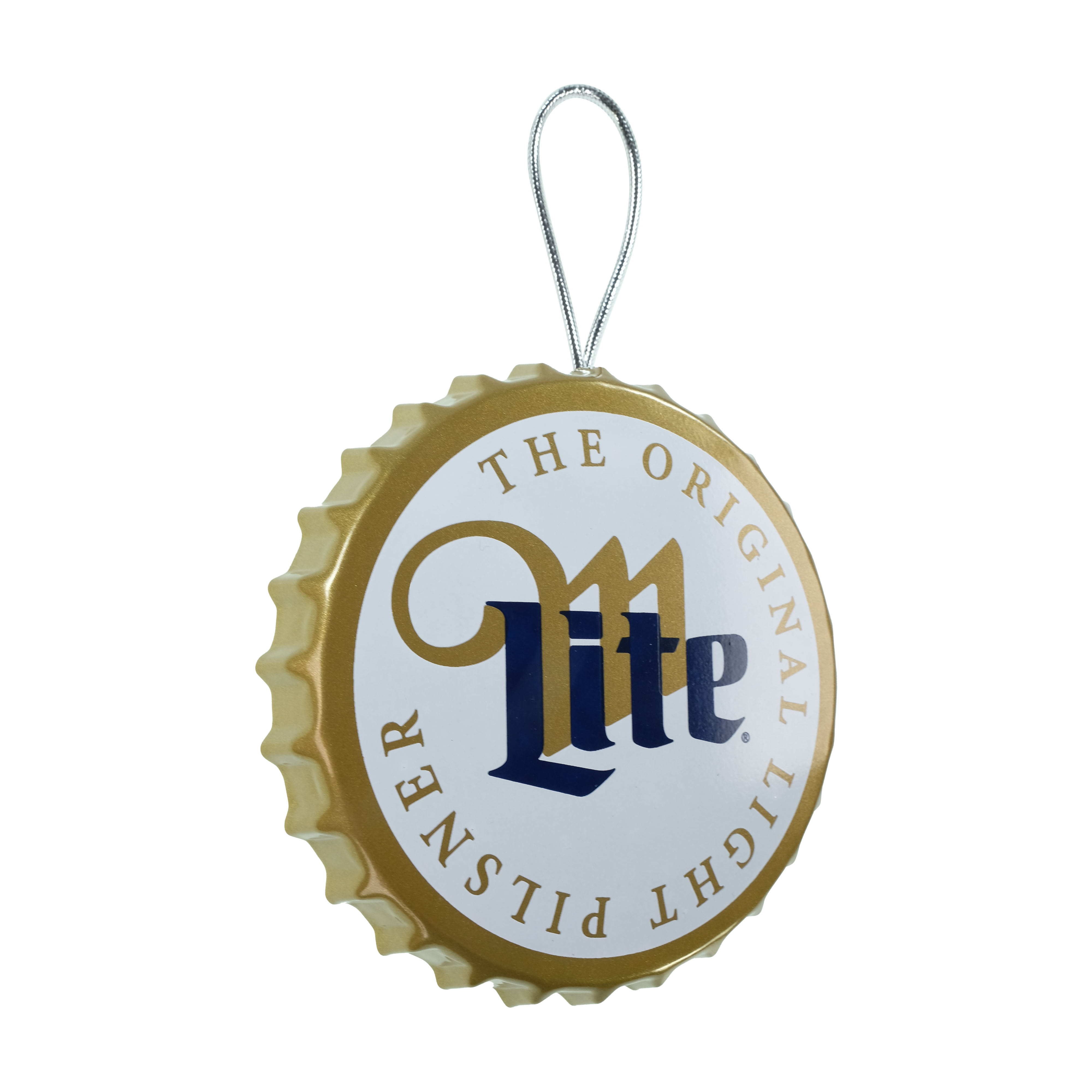 Miller Lite Metal Bottle Cap Christmas Ornament – Hanging Decoration