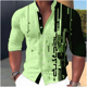 thumbnail image 3 of Camisa para hombre 2024 con estampado geométrico, cuello alto, color blanco, para exteriores, calle, manga larga, ropa de moda urbana, diseñador, 3 of 5