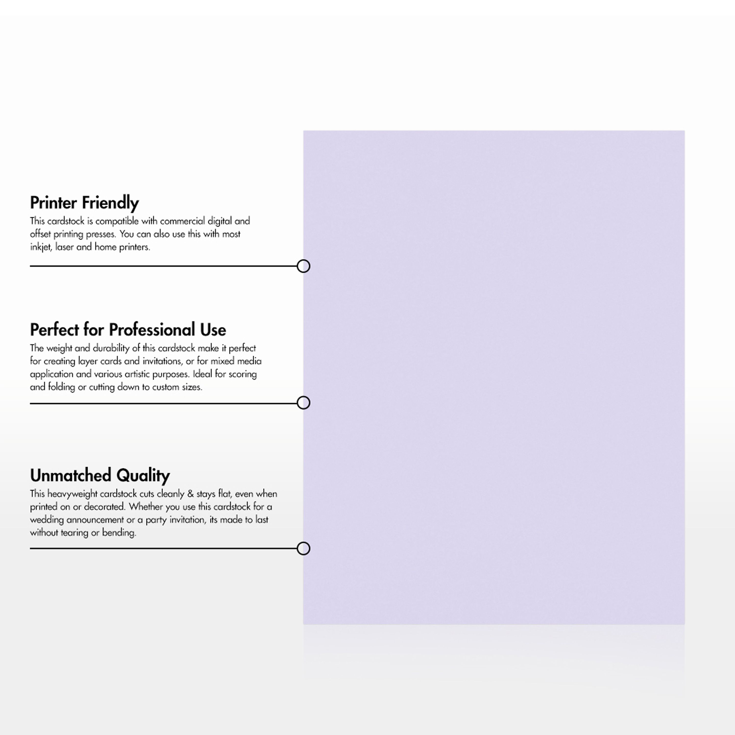 JAM Paper 8.5 x 11 Cardstock, 67lb, Orchid Purple, 50/Pack
