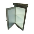 thumbnail image 4 of Renovators Supply Floating Wooden Corner Medicine Cabinet w/Mirror and Screws Pre Assembled Wall Mount Shelf in Dark Oak Finish, 4 of 11