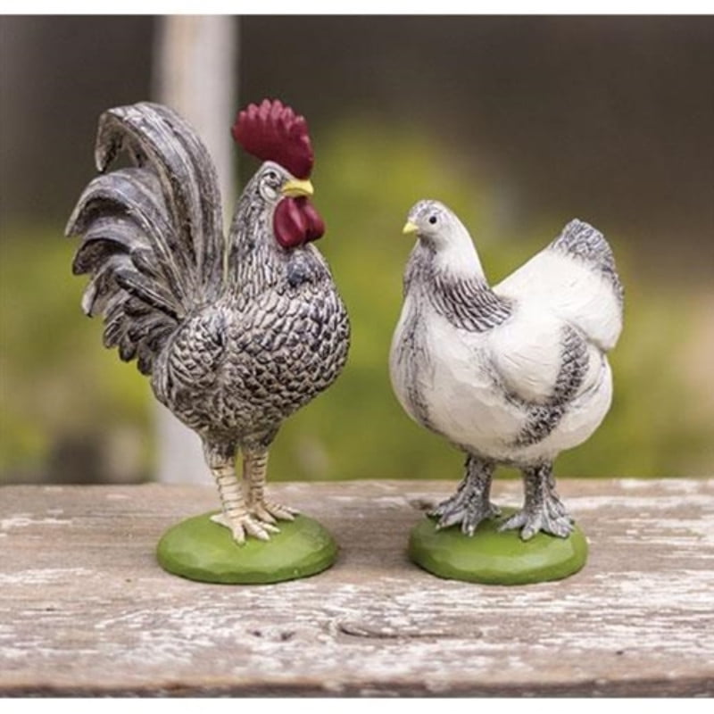 resin rooster decor