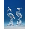 Pack of 8 Icy Crystal Decorative Crested Heron Figurines 7.5"