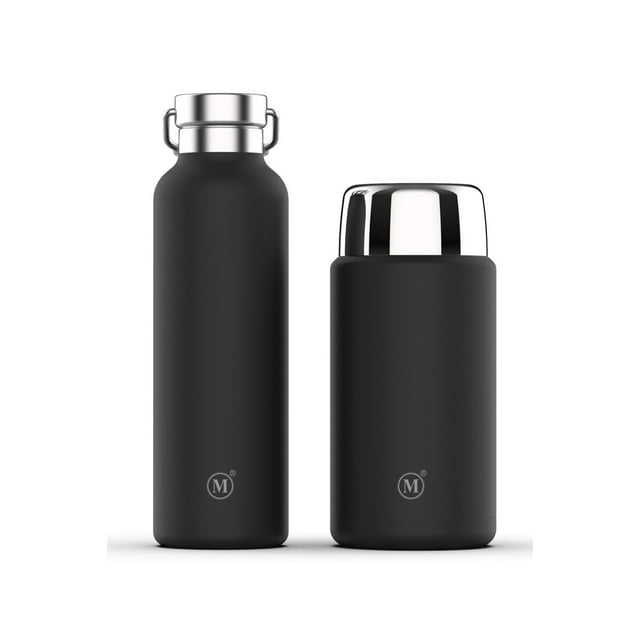 Flasque Isotherme sous Vide en Acier Inoxydable + Pot Alimentaire - 750 ml - Pêche